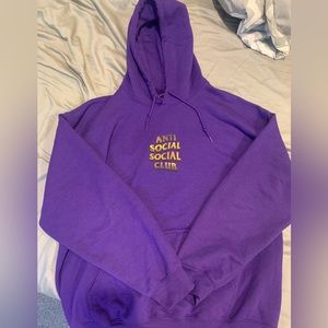 Anti Social Social Club 747K Purple Hoodie Size Large